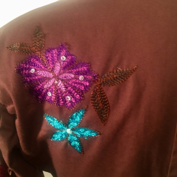 New Directions beautiful embroidered blazer Sz M - Picture 7 of 8